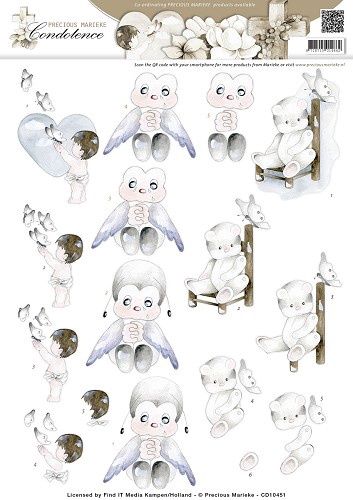 Precious Marieke 3D knipvel Condoleance Heartfelt Color