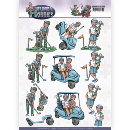 Yvonne Creations 3D knipvel Funky Hobbies Golf
