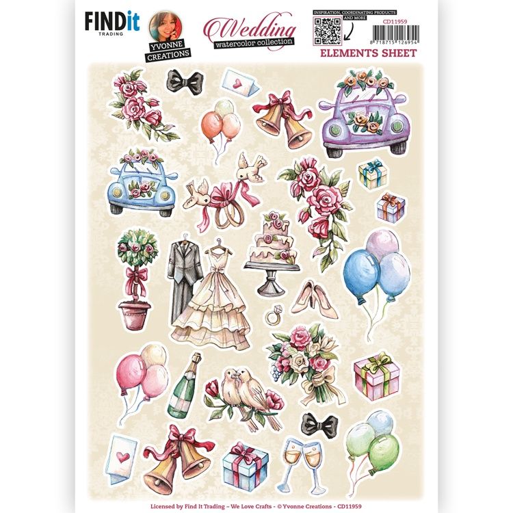 Yvonne Creations 3D knipvel -  Wedding Time - Small Elements A