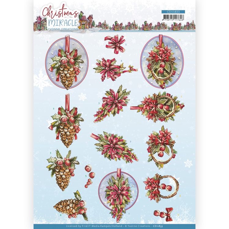 Yvonne Creations 3D knipvel - Christmas Miracle - Pinecone