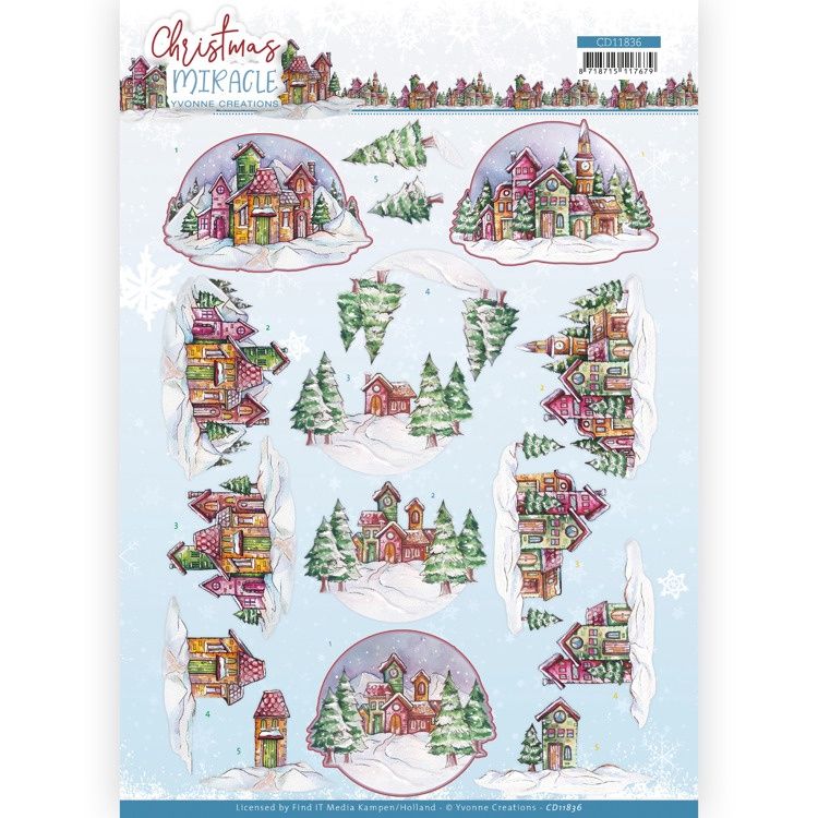 Yvonne Creations 3D knipvel - Christmas Miracle - House