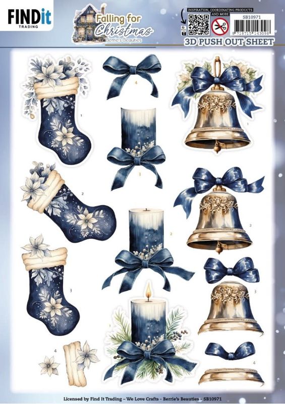 3D Push Out - Berries Beauties -Falling for Christmas - Candles