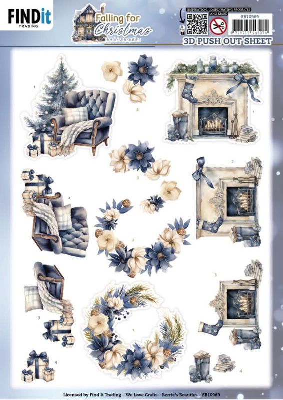 3D Push Out - Berries Beauties -Falling for Christmas - Coziness