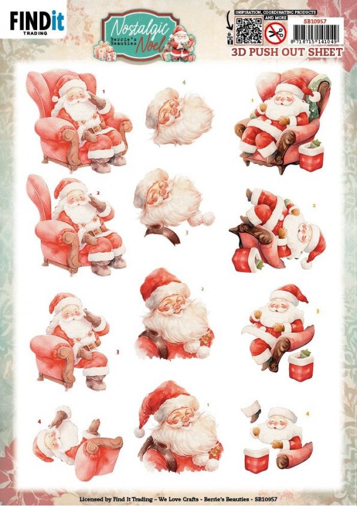 3D Push Out - Berries Beauties -Nostalgic Noel - Nostalgic Santa