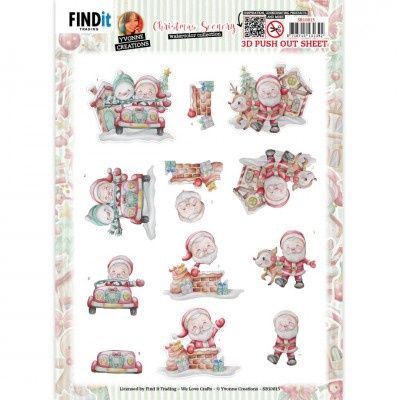 Yvonne Creations 3D Push out - Christmas Scenery - Santa