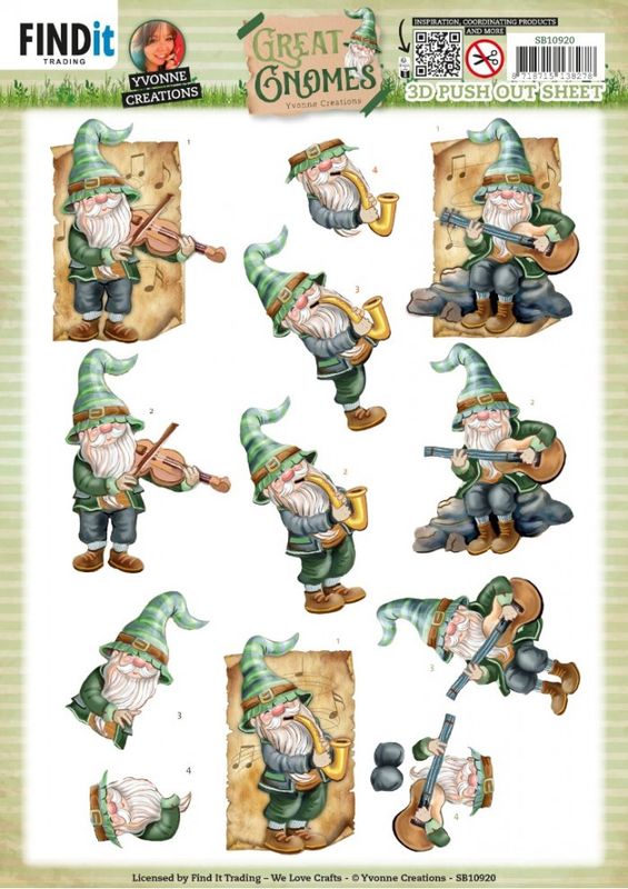Yvonne Creations 3D Push out - Great Gnomes