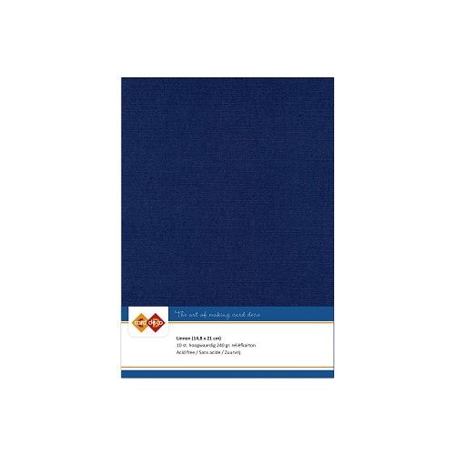 Card Deco Linnenkarton A5 Donker Blauw