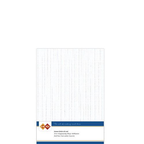 Card Deco Linnenkarton A5 Wit