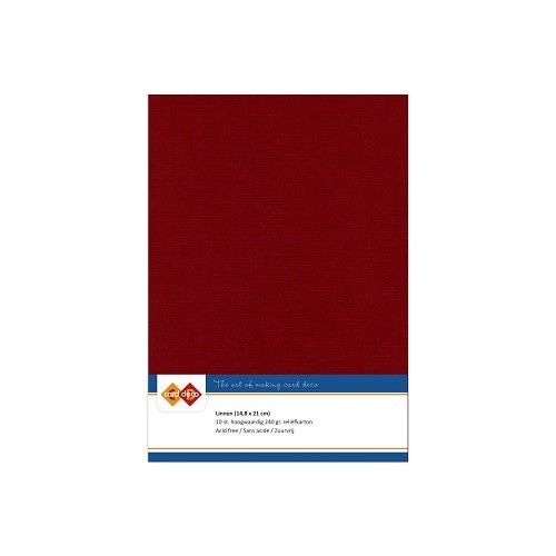 Card Deco Linnenkarton A5 Bordeaux