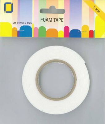 Foamblokjes, tape en lijm
