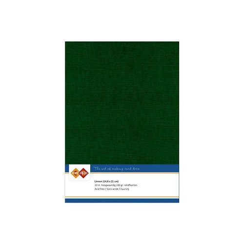 Card Deco Linnenkarton A5 Kerstgroen