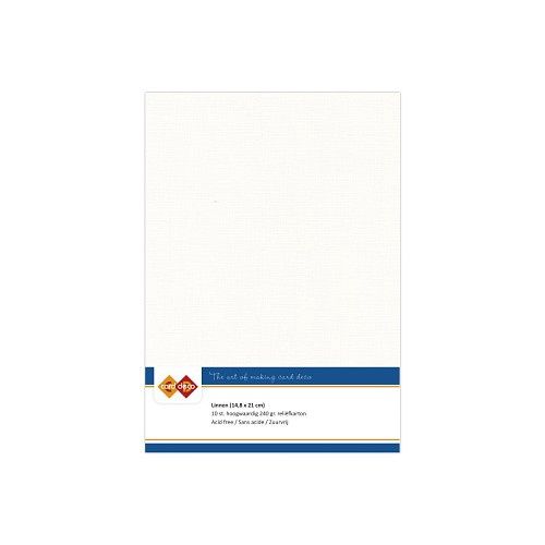 Card deco Linnenkarton A5 Off White
