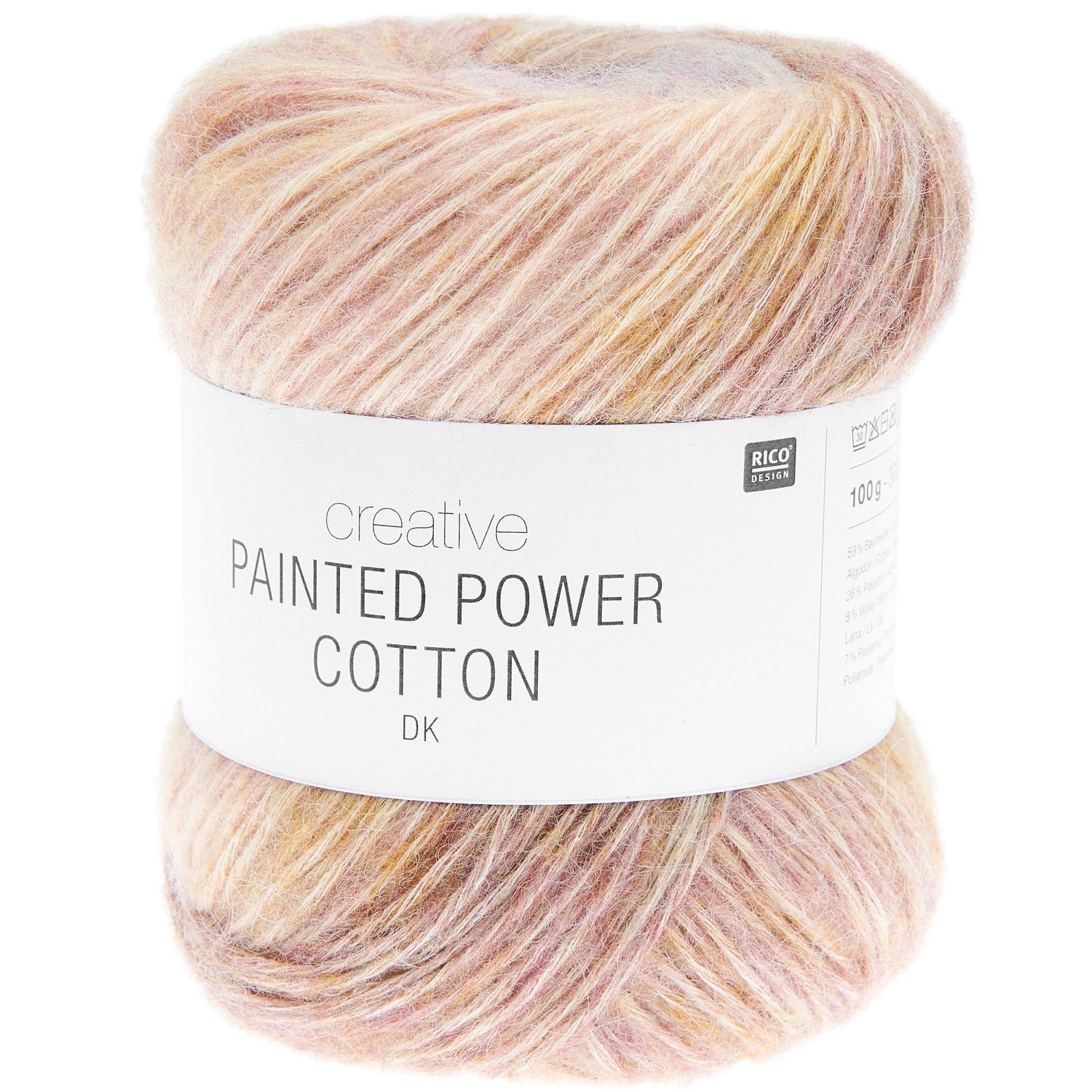 Rico Creative Painted Power Cotton DK, Kleur: 001 Fresh Pink