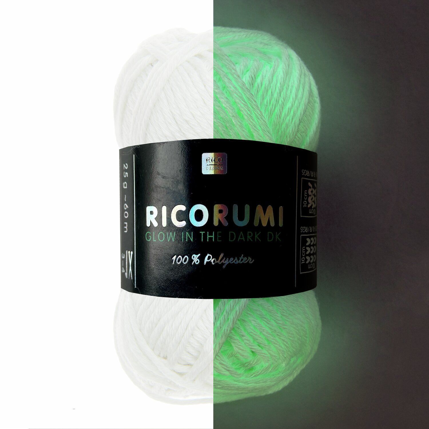 Ricorumi dk 25 gram Glow in the dark wit