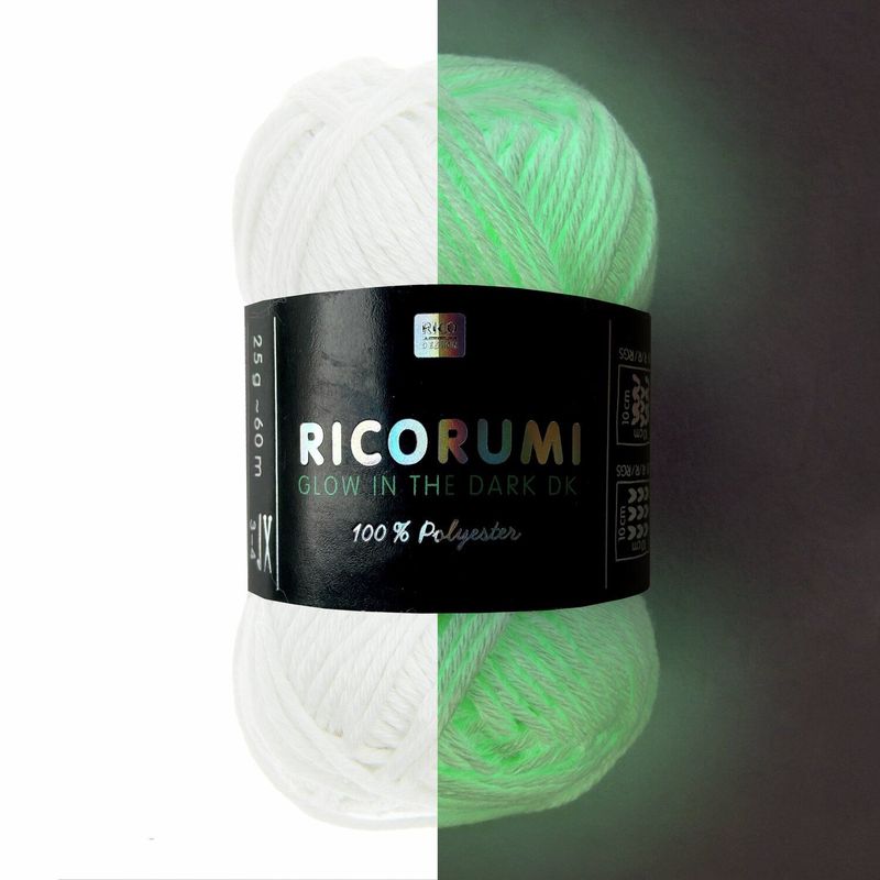 Ricorumi dk 25 gram Glow in the dark wit