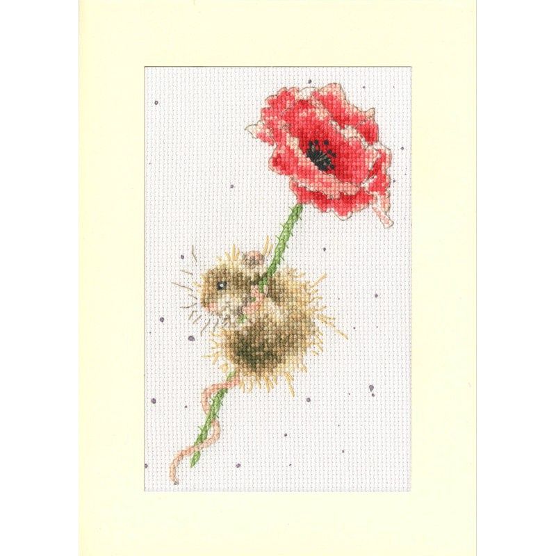 Bothy Threads borduurpakket Poppy Mous - Hannah Dale