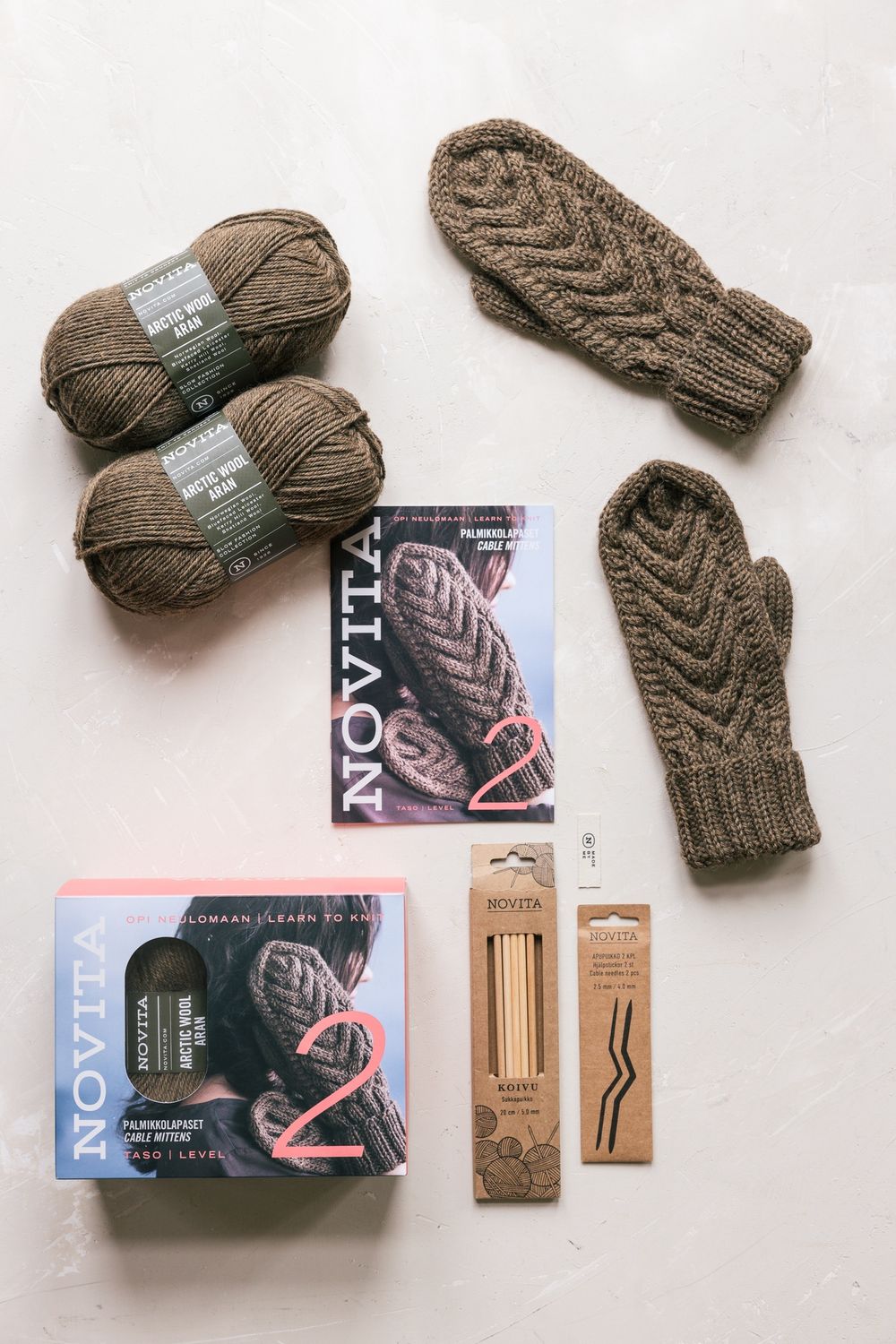 Novita beginners breipakket level 2  “Wanten leren breien”