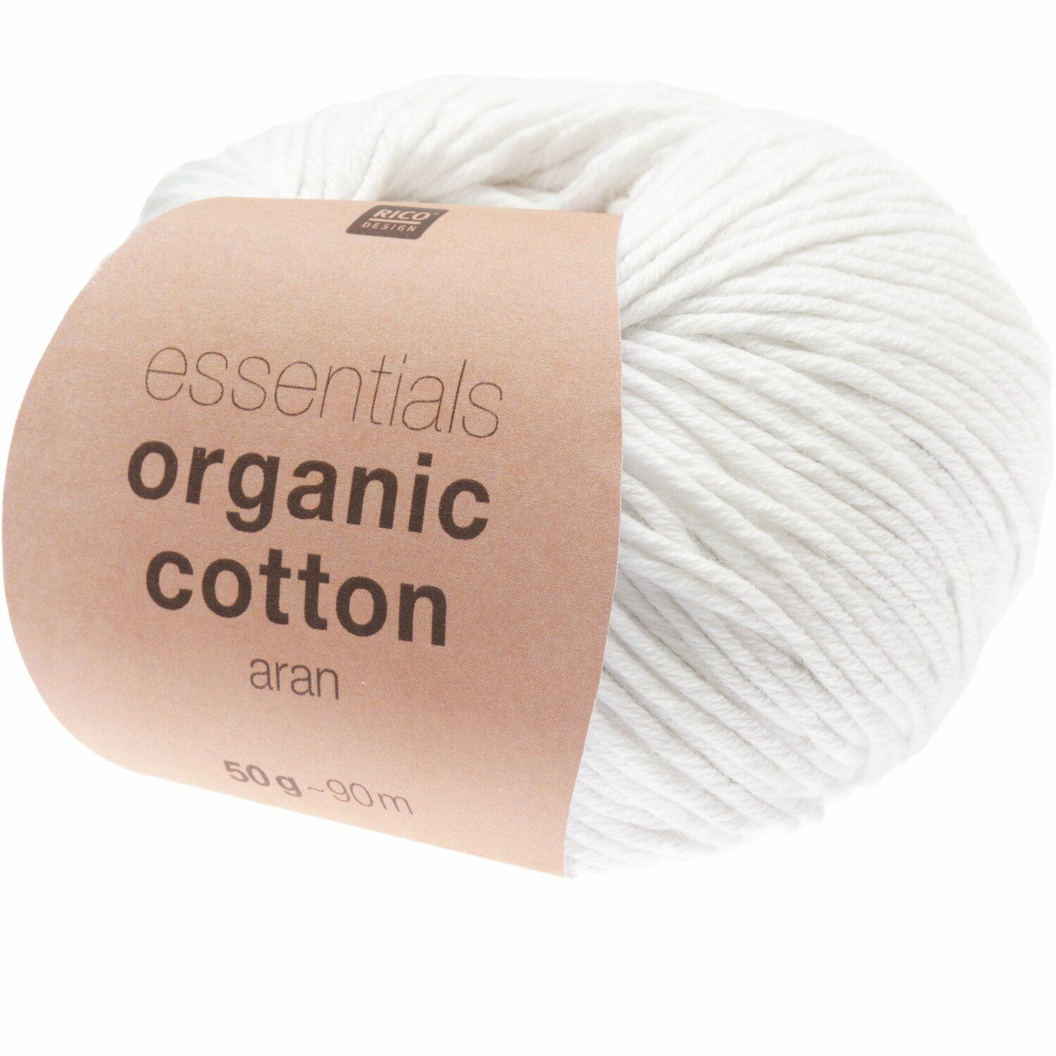 Rico Essentials Organic Cotton Aran, Kleur: 001 wit