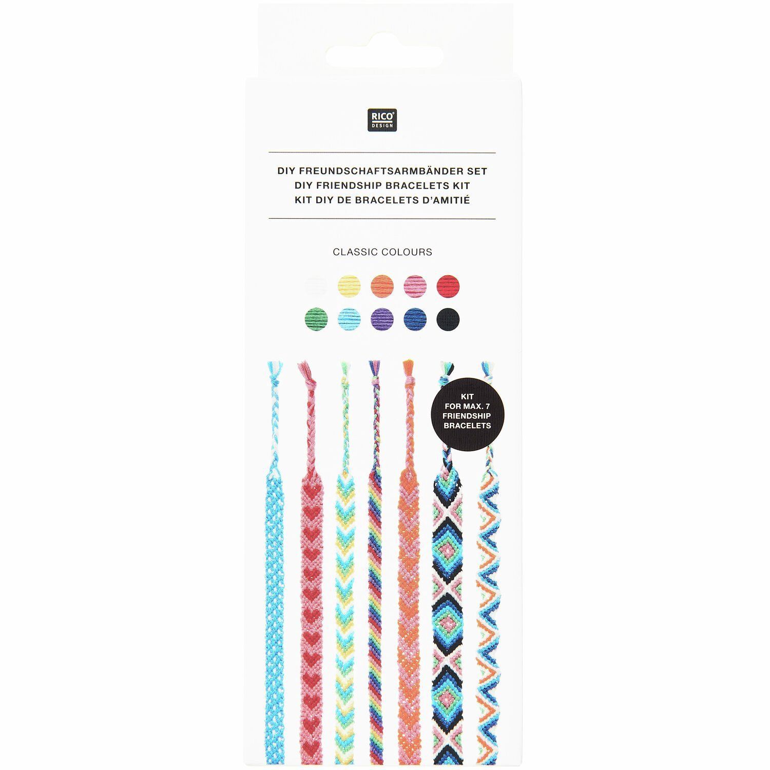 Rico Design DIY Vriendschapsarmbanden set Classic colours