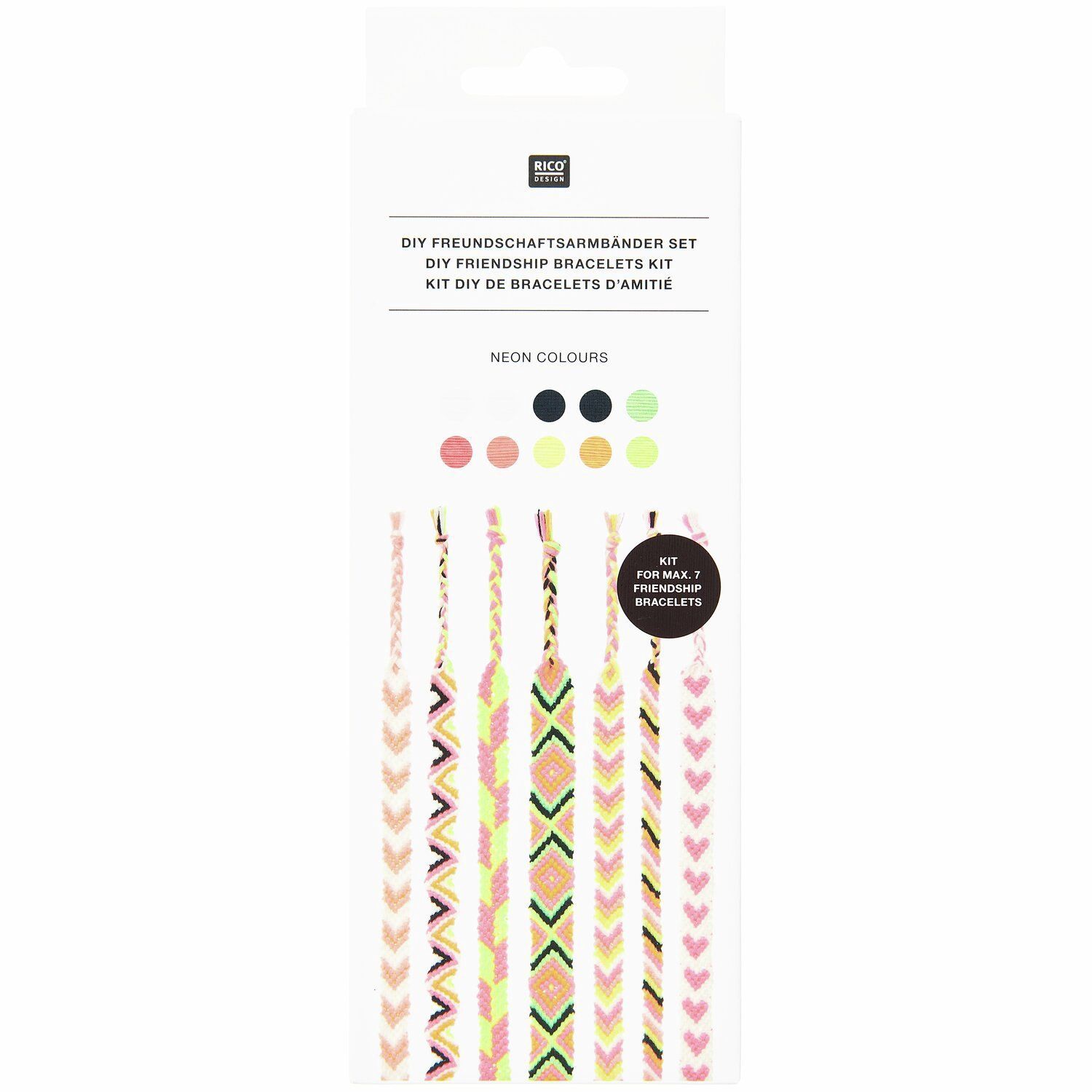 Rico Design DIY Vriendschapsarmbanden set Neon Colours