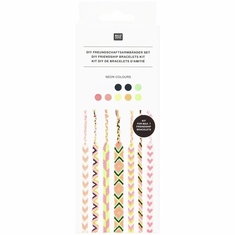 Rico Design DIY Vriendschapsarmbanden set Neon Colours