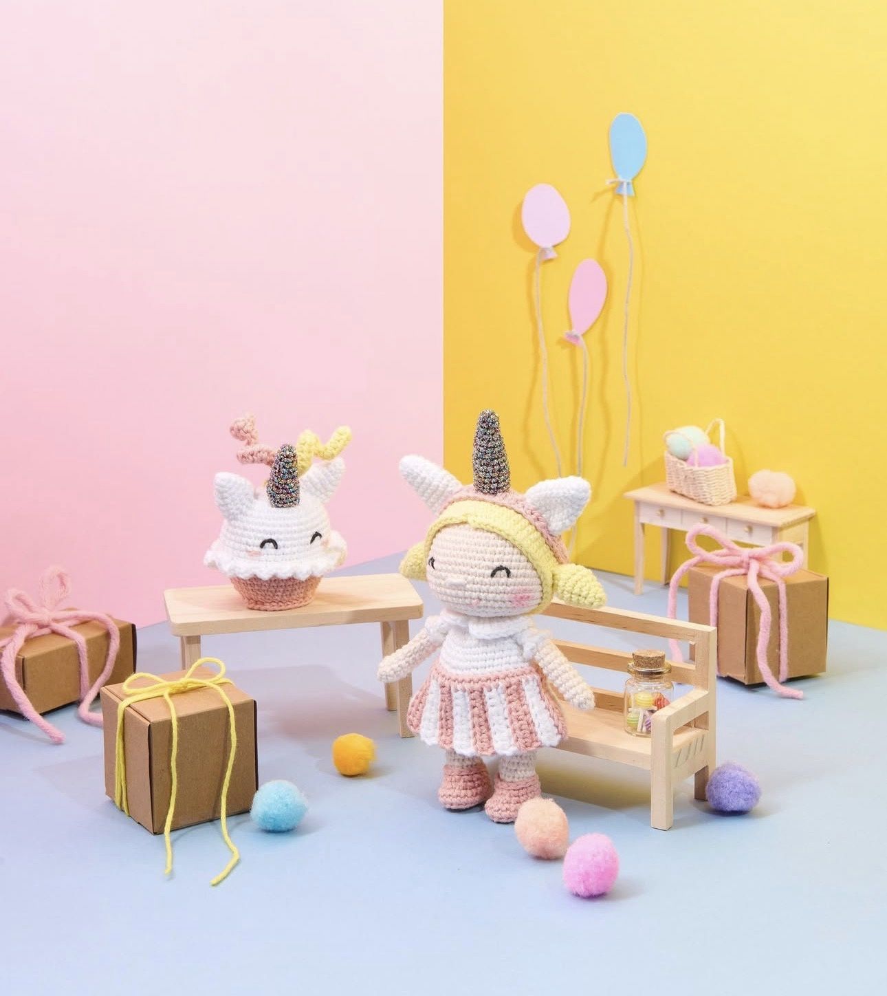 Ricorumi Lente CAL Patroon 2 "Penny the unicorn Cupcake girl"