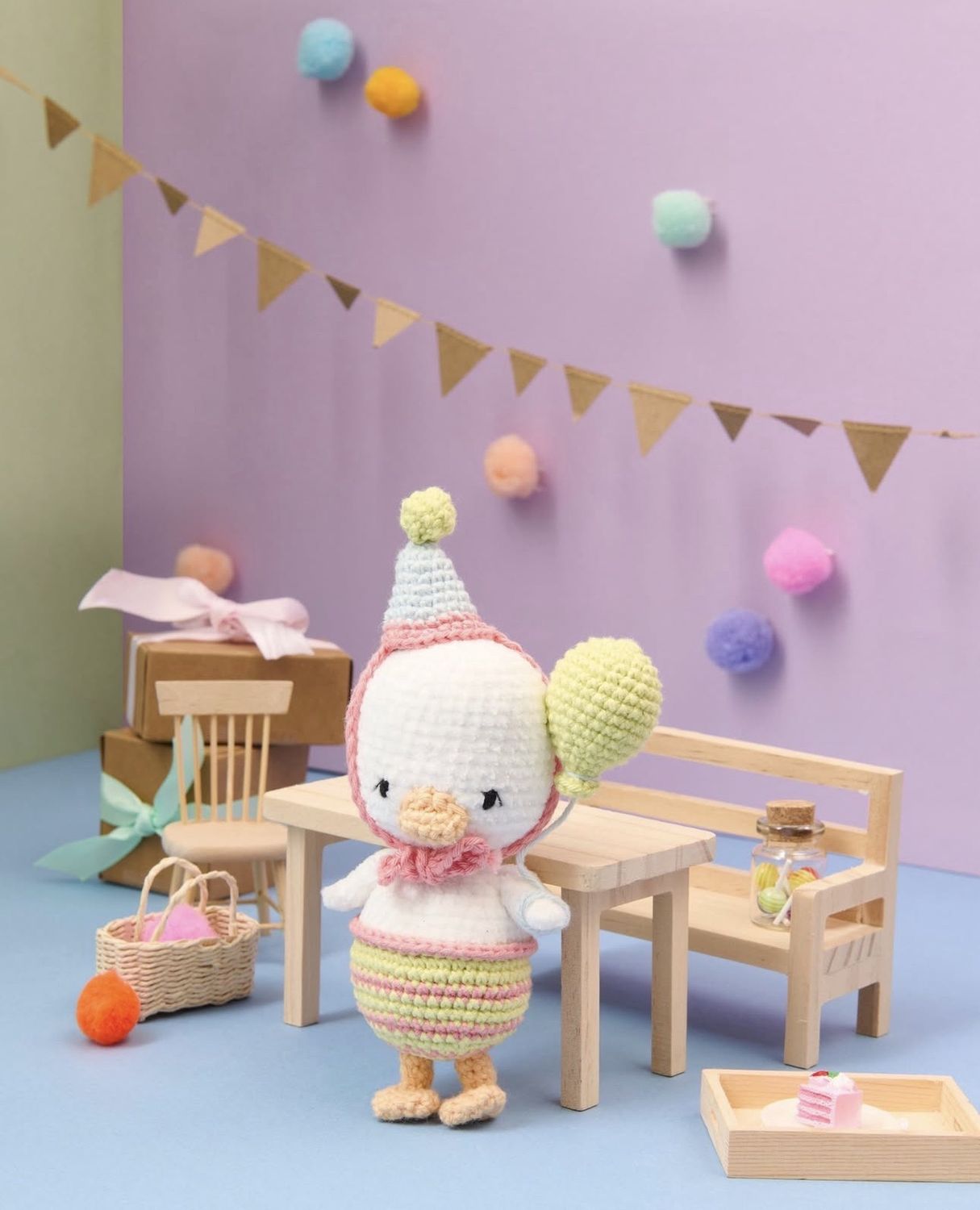 Ricorumi Lente CAL Patroon 3 "Bertie the Birthday Duckling"