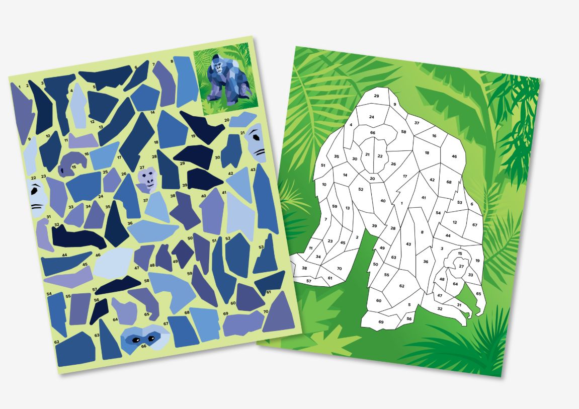 Safari Sticker by Number Book