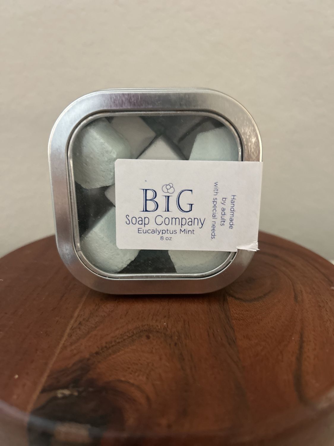 BiG Shower Steamer Tin, Scent: Eucalyptus Mint