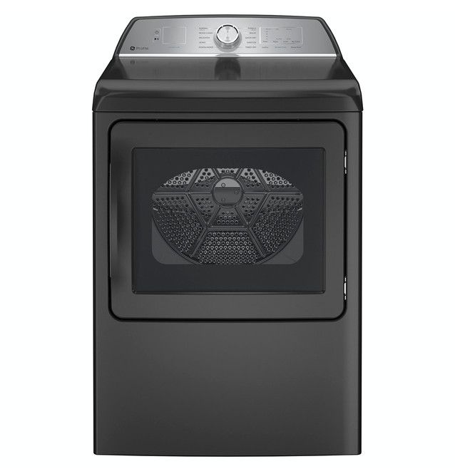 GE Profile 7.4 cu. ft. Capacity aluminized alloy drum Electric Dryer with Sanitize Cycle and Sensor Dry PTD60EBPRDG