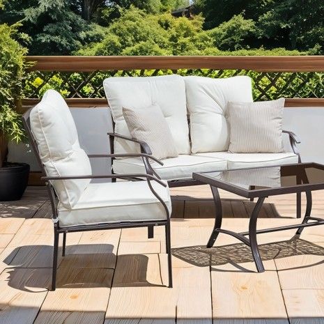 4 pc outdoor furniture set beige LA -L005BG-4PK