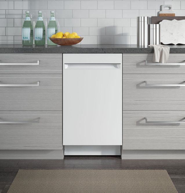GE Profile 18&quot; ADA Compliant Stainless Steel Interior Dishwasher with Sanitize Cycle PDT145SGLWW