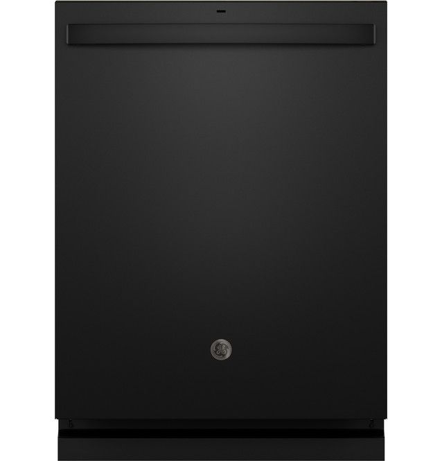 GE Top Control with Stainless Steel Interior Dishwasher with Sanitize Cycle GDT670SGVBB