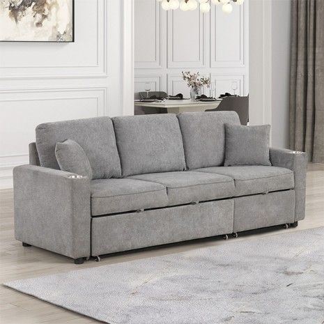 Kendal Sleeper Sofa Sectional     |     FM6965GY-SF-PK