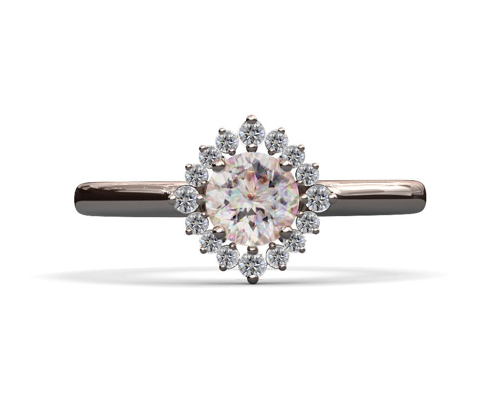Anillo de compromiso morganita