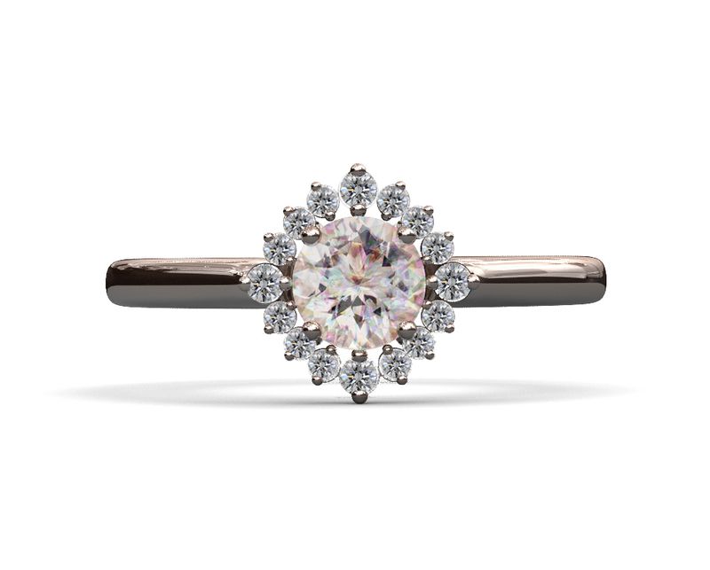 Anillo de compromiso morganita