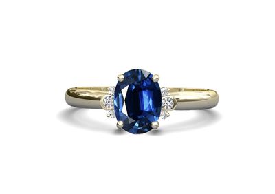 Anillo de compromiso zafiro oval