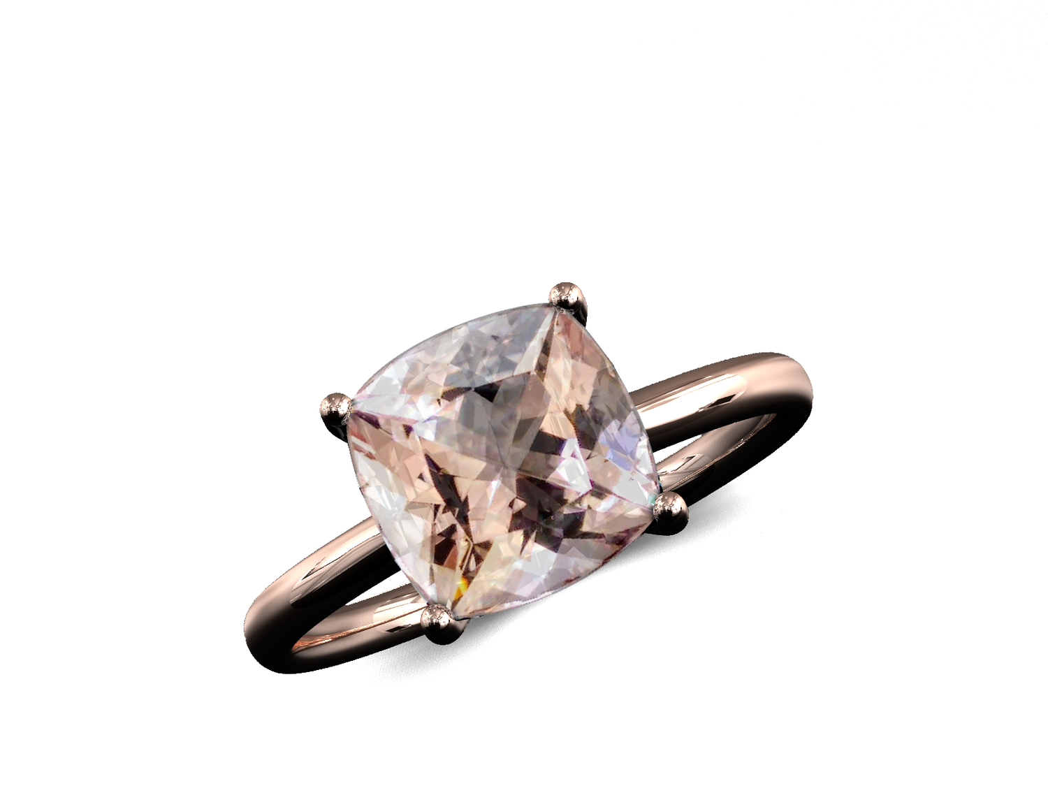 Anillo de compromiso morganita