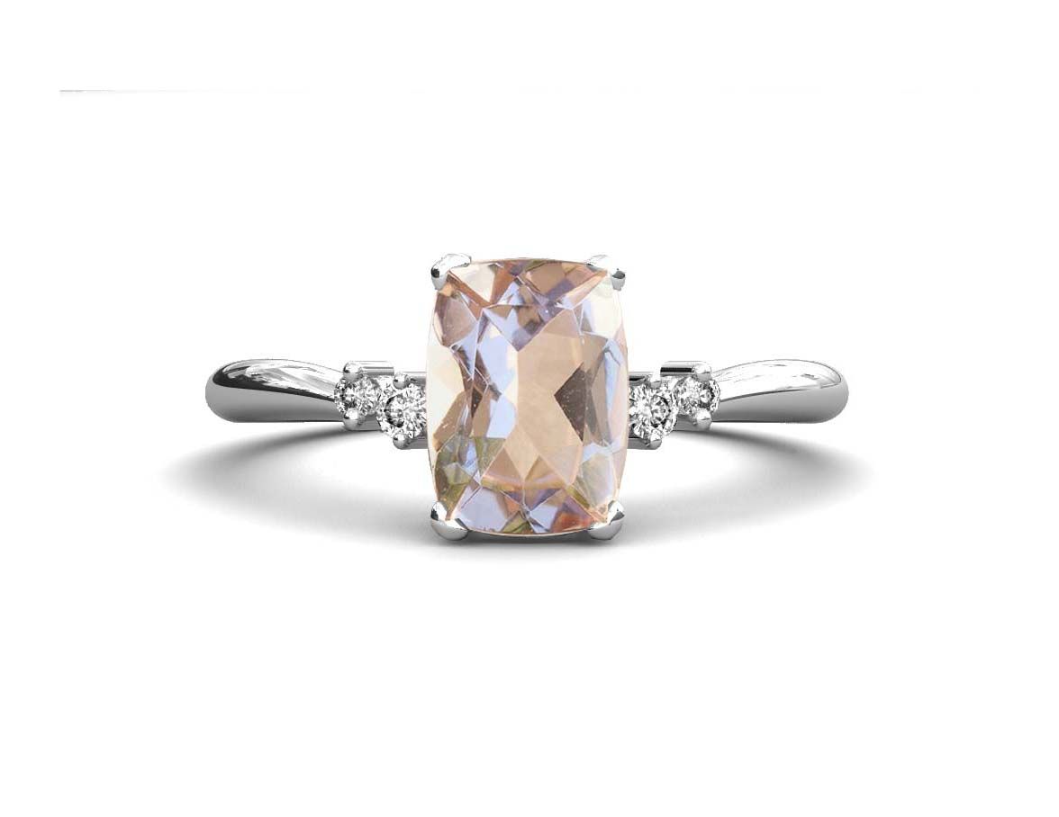 Anillo de compromiso morganita