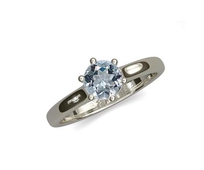 Anillo de compromiso  aguamarina