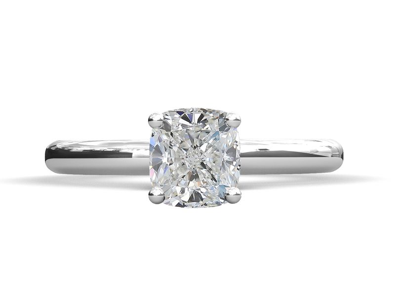 Anillo de compromiso diamante cushion