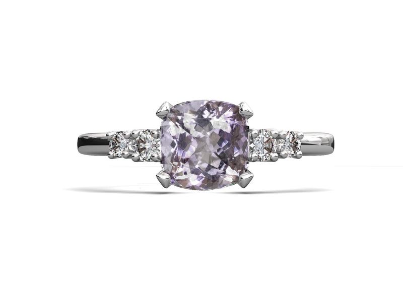 Anillo de compromiso amatista