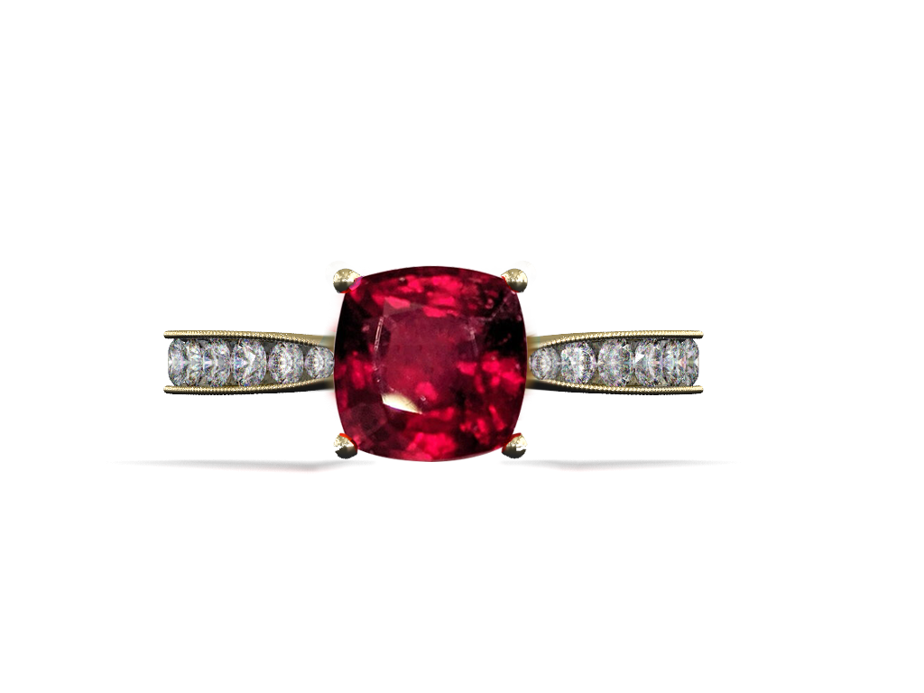 Anillo de compromiso rubi