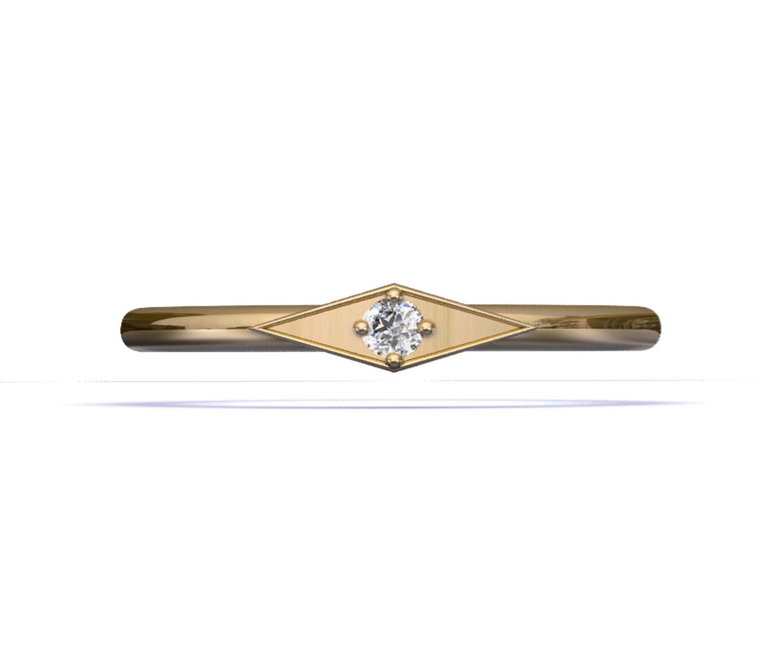 Anillo de promesa moissanita