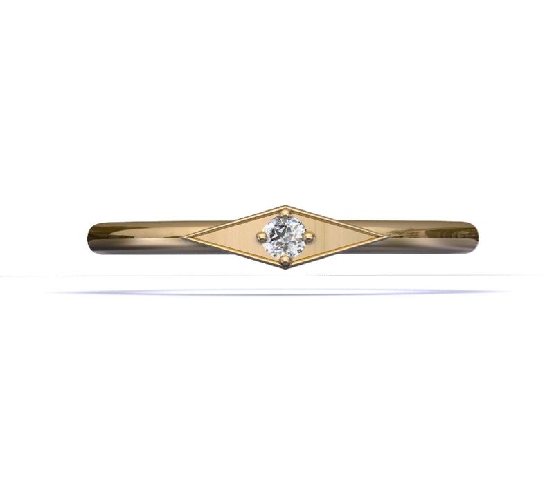 Anillo de promesa moissanita