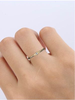 Anillo de promesa moissanita