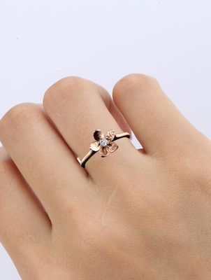 Anillo de promesa flor