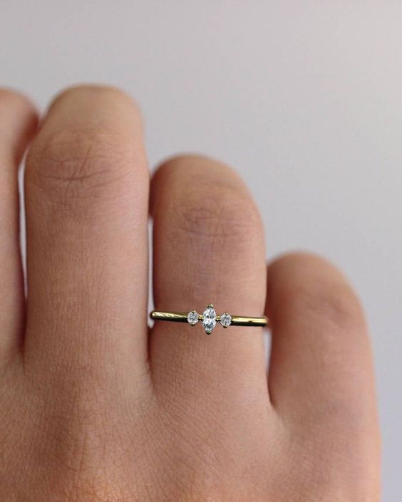 Anillo de promesa diamantes