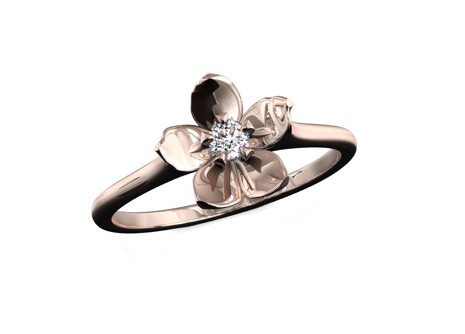 Anillo de promesa flor