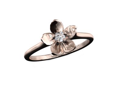Anillo de promesa flor